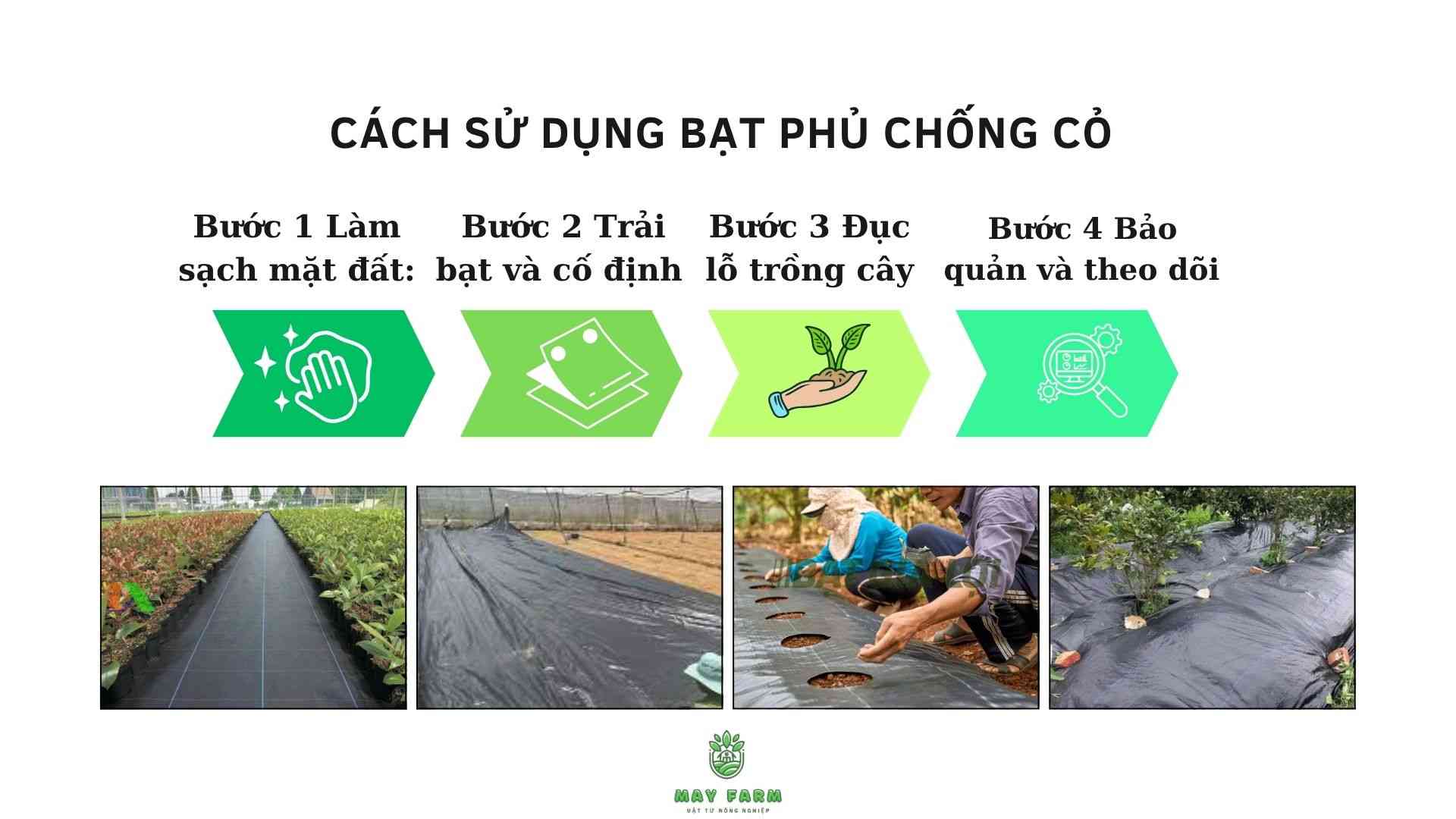 Cách sử dụng bạt phủ CHỐNg cỏ