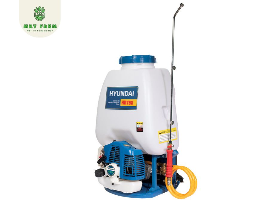 Máy phun thuốc Hyundai HD768 được trang bị bộ bơm bằng đồng 